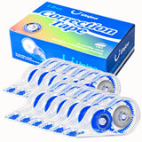 Unjoo White Correction Tape, Easy To Use Applicator for Instant Corrections Wrong Writing At Any Time, For school, Office (12pac
