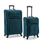 U.S. Traveler Anzio Softside Expandable Spinner Luggage, Teal, 2Piece Set (22/30)