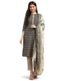 Toplot Women'S Printed Straight Kurta With Pant & Dupatta|Kurta Pant Set With Dupatta (Printed-Kurta-Pant-5198-Grey-S),Grey,,B0DCP1S9YM