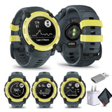 Garmin Instinct E 40mm, Outdoor GPS Smartwatch, 24/7 Health Monitoring, Up to 14 Days of Battery Life, Electric Lime/Twilight 01