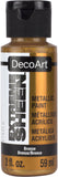 DecoArt Extreme Sheen Bronze Metallic Acrylic Paint, 2 Fl. Oz. Bottle (Pack of 1)