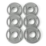 Amazon Basics 2-inch Olympic Grip Weight Plates, 2.5lb Weights, Set of 6