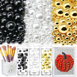 Towenm 2300PCS No Hole Pearl Beads for Vases Filler, Floating Pearls for Centerpieces Vases, Faux Round Pearls for Crafts Weddin