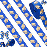 Giegxin 10 Yards 7/8 Inch Football Metallic Wired Edge Ribbon Sport Theme Cheer DIY Crafts Fabric Ribbon Grosgrain Party Decorat