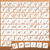 DZXCYZ 2.5 Inch Letter Symbol Stencils for Painting on Wood, 65 Pcs Alphabet Drawing Templates with Calligraphy Large Font and C