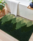 DEXI Bathroom Rugs Non Slip, 20x32 Washable Microfiber Bath Mat Quick Dry, Absorbent Ultra Soft Forest Trees Bathmat for Shower