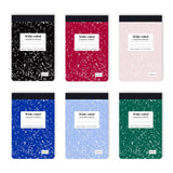 ONAVIA Mini Composition Notebooks, Wide Ruled, 160 Pages, 6 Pack, Assorted