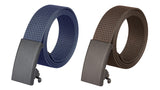 Zacharias MenS Nylon Canvas Army 40 Mm Belt (Rn301_Blue & Brown) (Pack Of 2)