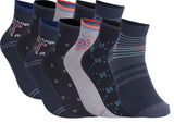 Lkyel MenS Assorted Patterned Cotton Crew Socks Stylish And Comfortable Designs For Everyday Wear (Pack Of 5)