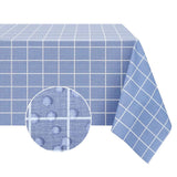 Romanstile Square Plastic Tablecloth, 100% Waterproof Oil-Proof Checkered PVC Table Cloths, Heavy Duty Vinyl Table Covers for Di