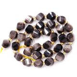 Malahill Wholesale Natural Stone Beads for DIY Jewelry Making Sold per Bag 5 Strands and one roll Cord Inside Faceted S Shape Si