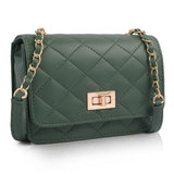 Adisa Women'S Girls Quilted Cross Body Sling Bag (Sl5059-New) (Dark Green),Dark Green,,B0DXR9CZ1T