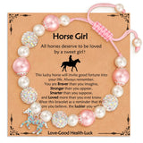 VULETO Horse Bracelet Gifts for Girls Women, Charm Bracelet Stuff Christmas Birthday Valentines Jewelry Gifts for Daughter Grand