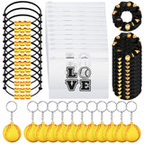 Hicarer Softball Gift Set: 12 Cosmetic Bags, Bracelets, Keychains, Hair Scrunchies for Women and Men's Teams (48 Pcs, Elegant St