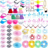 Poen Rubber Duck Accessories Decorations for Cowgirl Hats Glasses Earphones So on Necklaces Swimming Ring Crowns Bibs DIY Access