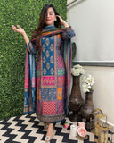 Gosriki Women'S Silk Blend Printed Straight Kurta With Pant & Dupatta (Sula Multi-Gs_3Xl_Multicolor_Xxx-Large),Multicolour,3,B0DTK7YZC6