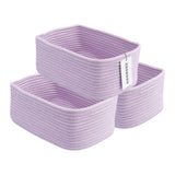 XUANGUO Small Woven Storage Baskets 12X8 X5 Decorative Rope Bins for Organizing Shelves, Closets, and Toys, Empty Gift Baskets