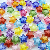 Tingoons 50 PCS 19mm Acrylic Star Beads Loose Spacer Colorful Beads for DIY Craft Jewelry Making Bracelet Necklace Earring Ornam