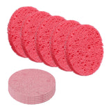 uxcell 10Pcs Cellulose Sponges, Round Kitchen Clean Sponges NonScratch Compressed Dish Scrubber for Kitchen Household Cookware