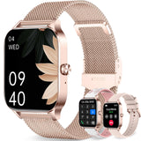 Smart Watch for Women Men, 1.85HD Fitness Tracker (Answer/Make Call/Messages), 130+ Sport Modes with 24/7 Heart Rate/Sleep Monit