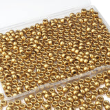 XIANNVXI Gold Pony Beads 9mm Gold Pony Beads for Bracelets Metallic Beads Bulk for Hair Braids Crafts Friendship Necklace 500Pcs