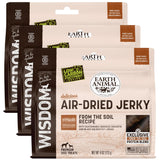 Earth Animal Wisdom Air-Dried from The Soil Recipe Premium Natural Insect-Based Jerky Strips Dog Treats, 4 oz. Bag (Pack of 3)