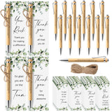 Yeaqee 12 Set Employee Appreciation Gift Inspirational Bamboo Pens Motivational Thank You Bookmarks Cards Back to School Gifts f