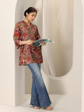 Libas Women'S Silk Blend Floral Straight Kurtis (98161_Multi_M) Multicolour