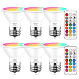 Yangcsl LED Color Changing RGB Light Bulb with Remote 40W Equivalent 400LM, 45 Beam Angle and Memory, E26 Mood Ambiance Lighting