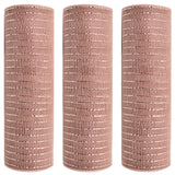 Rose Gold Poly Deco Mesh, Metallic Mesh Ribbon for DIY Wreath Supplies,Swags Crafts, Valentine's and Easter D cor, 10 inch x 30