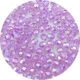 Jmassyang 400pcs 8mm Glossy Acrylic Faceted Beads AB Color Crystal Round Plastic Spacer Crafts Bead for DIY Necklaces Bracelets