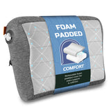 TREKOLOGY Premium Inflatable Camping Pillow with Removable Foam-Padded Case - Noise-Reducing, Ergonomic Design for Outdoor, Back