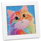 geesfayan Diamond Art Kits for Kids Ages 8-12,6 Inch DIY Gem Art Painting with 7 Inch Frame, Complete Starter Kit for Beginners,