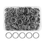 Mandala Crafts 14mm Gunmetal Double Jump Rings for Jewelry Making - 300 Pcs Small Split Key Rings Set for Crafts, DIY Keychains,