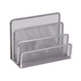 Ybm Home 3 Slot Mesh Silver Letters and Documents Sorter Holder 2372 (1)