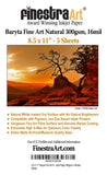 8.5 X 11 Baryta Fine Art Natural Inkjet Paper 5 Sheets