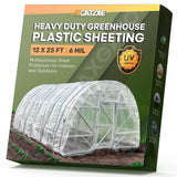 Axgatoxe 6 Mil 12x25 FT Heavy Duty Plastic Sheeting, UV Resistant Tear-Proof for Greenhouse, Construction, Painting, Farm & Floo