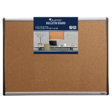 Quartet Cork Board, 17 x 23 Bulletin Board, Corkboard, Black/Silver Frame (79373)