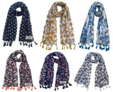 Fusfus WomenS Printed Chiffon Scarves And Stoles, Free Size(Multicolour, Fs1943) Pack Of 6 (Multicolor4)