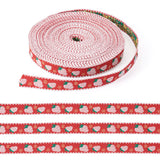 Elecrelive 10 Yards Printed Strawberry Ribbon Red Jacquard Ribbon 1/2 Inch Summer Fruit Embroidered Fabric for Bow Making Gift W
