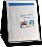 Lion FlipNTell Display BookNEasel, Letter, 20 Double Sided Pockets, Vertical, 1 Easel Display Book (39009V)