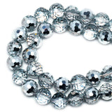 DIQIO 8mm Sparkle 96 Faceted Crystal Beads (65-72pcs, Translucent Silver)
