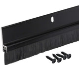 Randall Manufacturing Co., Inc | Door Sweeps Aluminum & Vinyl | Brush Sweeps for Gaps Up to 1 | Black Trim with Black Brush