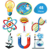 48 Pcs Science Lab Cutouts Bulletin Board Decoration for Classroom Science Themed Cut Outs Party Decor Decoration Class Office S