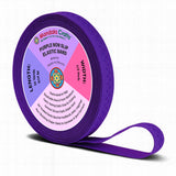 Mandala Crafts 0.5 Inch Elastic Silicone Gripper Tape for Clothing - 10 Yds Dotted Non Slip Elastic Band for Sewing - Purple Sil