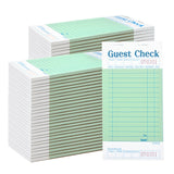 Budgenix Guest Checks Server Note Pads 64 Pack 3200 Orders, Green Guest Check Pads with Bottom Receipt, Waitress Notepad for Res