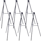 U.S. Art Supply 70 High Showroom XL Silver Metal Display Easel (6 Pack) - Large Adjustable Height Portable Easel Stand, Sign Dis