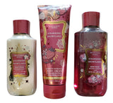 Bath & Body Works Womens Strawberry Snowflakes Body Gel Wash, Lotion and Ultimate Hydration Cream 3 Piece Set