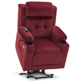 MCombo Small Triple Motor Power Lift Recliner Chair with Massage and Heat for Petite Elderly People, Adjustable Headrest, Infini