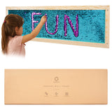 Sequin Sensory Wall Frame | Sensory Wall Sequin Flip Fabric for Kids | Daycare and School Wall and Room Board | Sequin Wall Pane